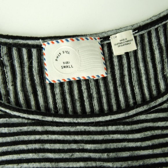 Postmark for Anthropologie black gray striped swing tee size S - Picture 6 of 8